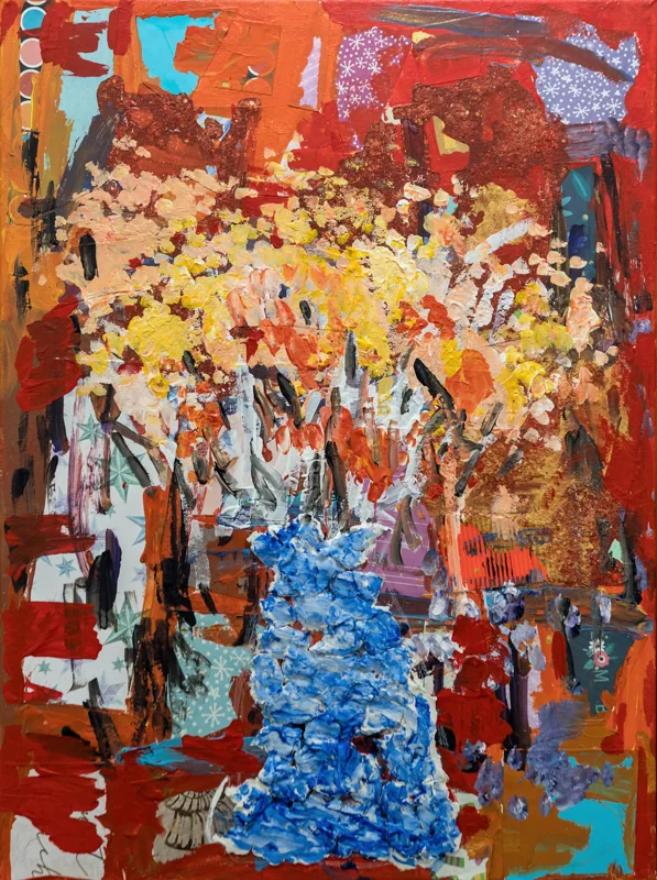 Flowers in a water vase by Eric Yoo, exhibited at Color Unbound