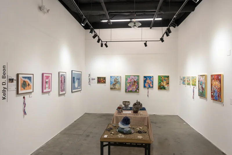 Paintings and ceramic installations