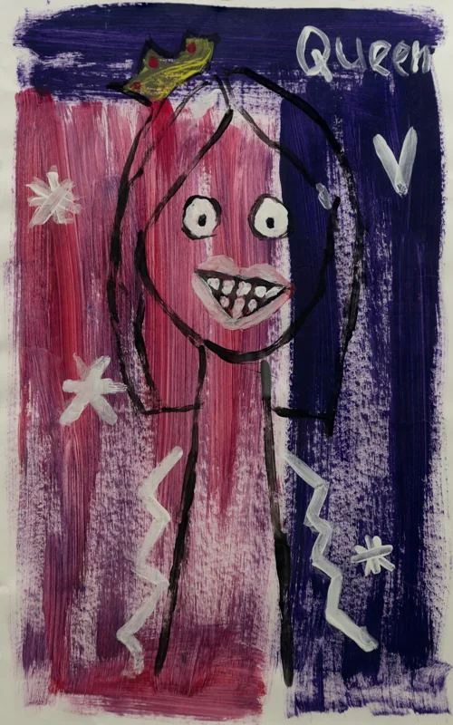 Queen of happy but creepy by Kelly D Beon, exhibited at Color Unbound